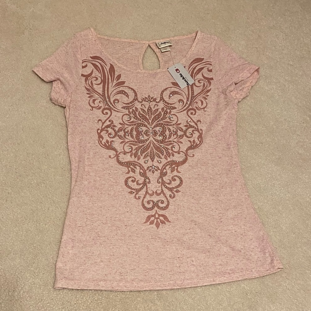 Day trip bedazzled scoop tee